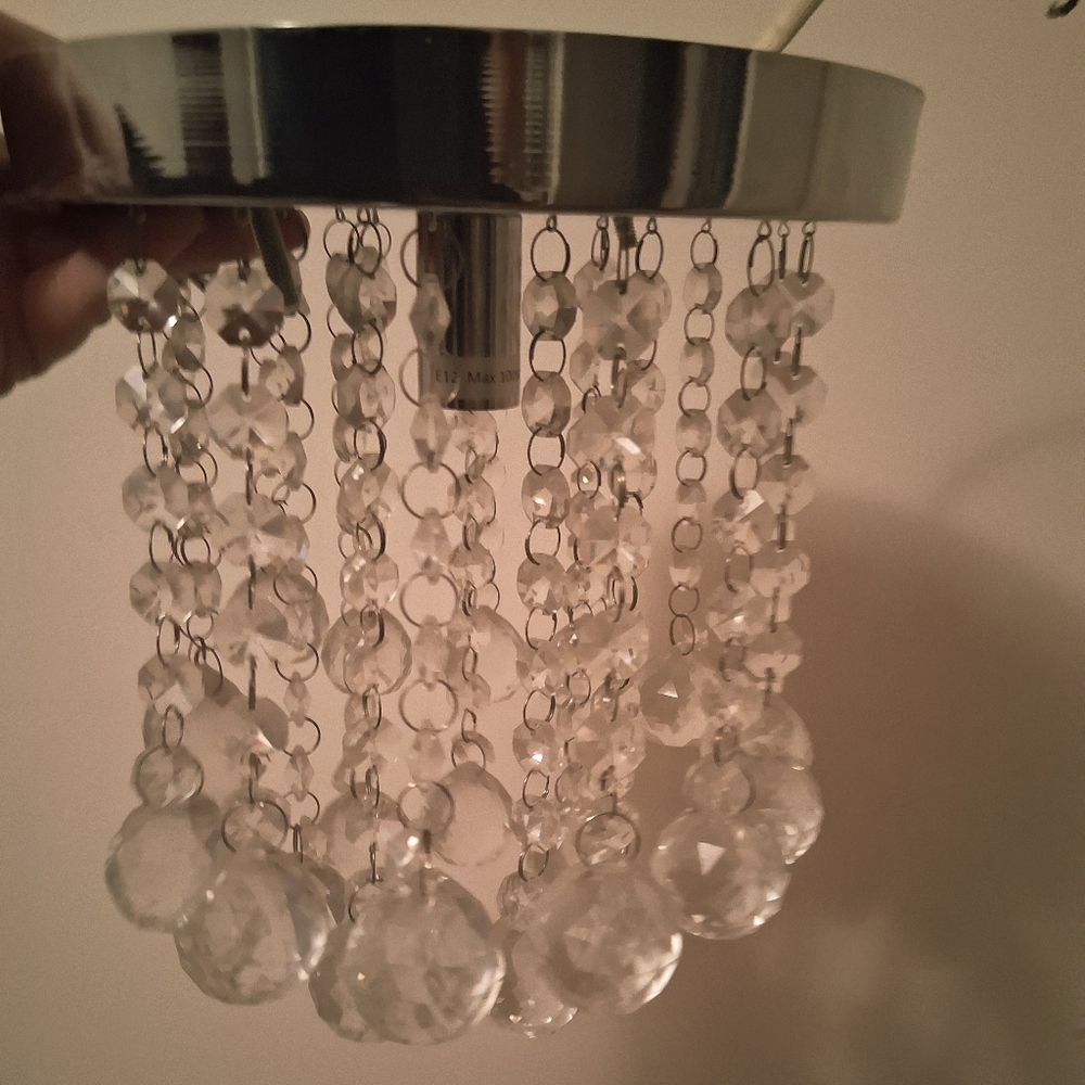 Crystal Look Chandelier Light Fixture